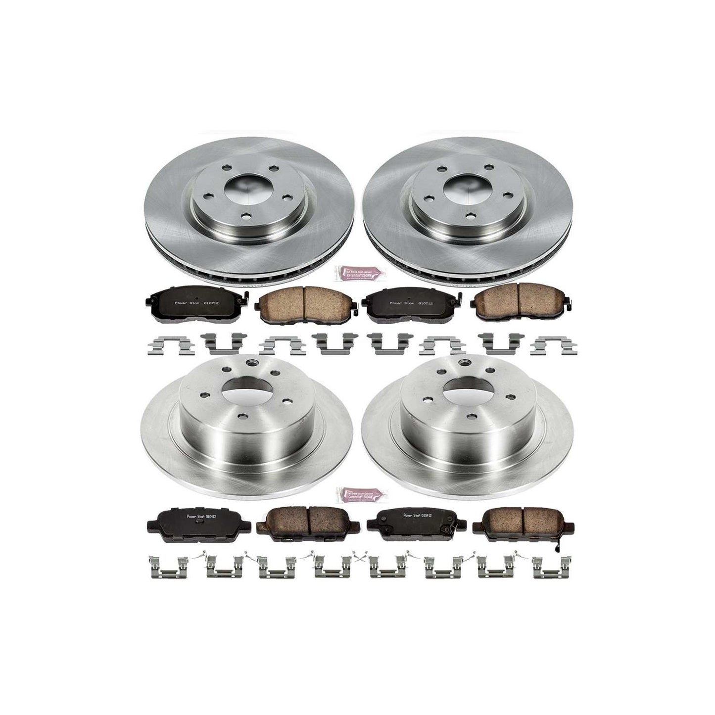 PowerStop Power Stop 07-12 Nissan Sentra Front & Rear Autospecialty Brake Kit KOE4475