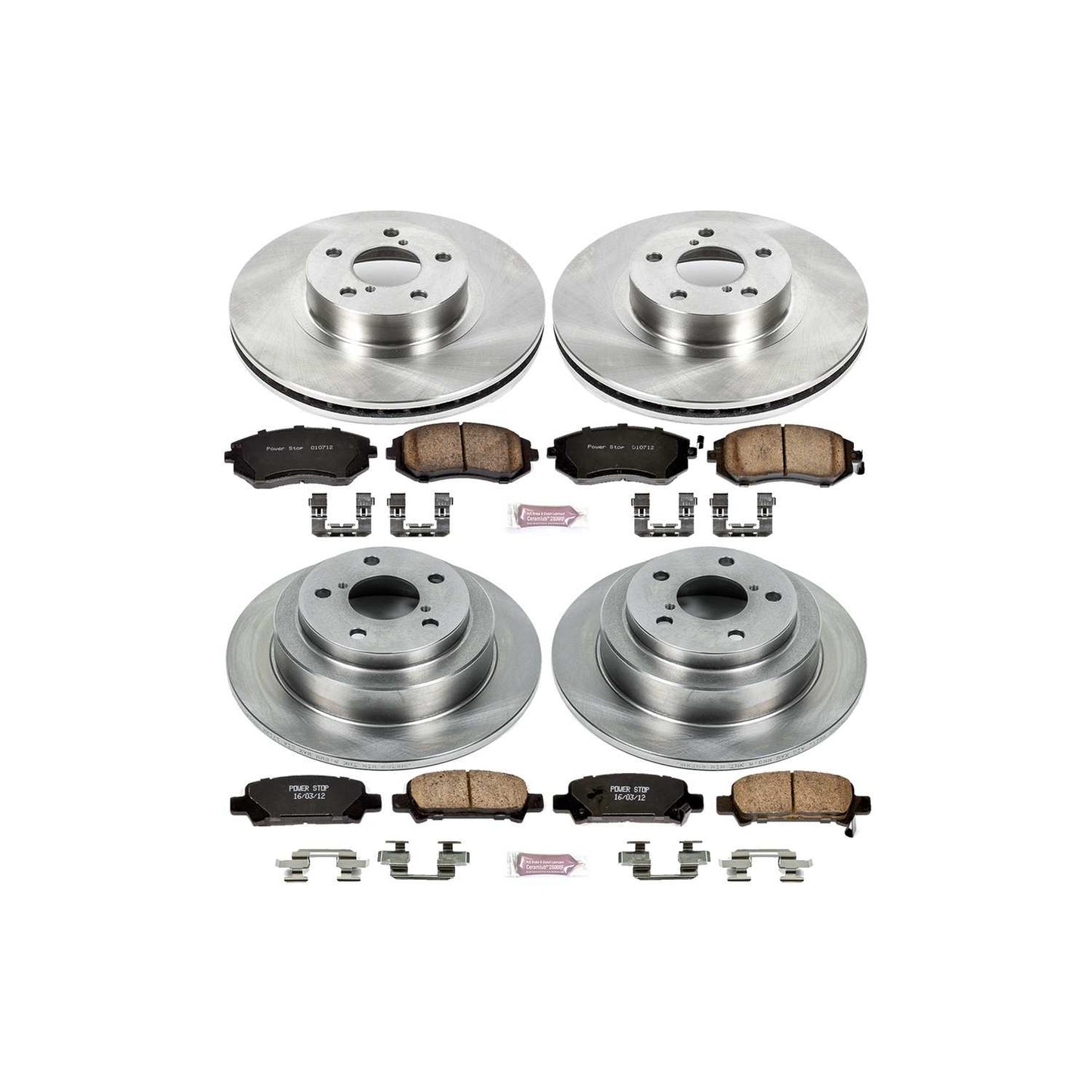 PowerStop Power Stop 02-03 Subaru Impreza Front & Rear Autospecialty Brake Kit KOE6109