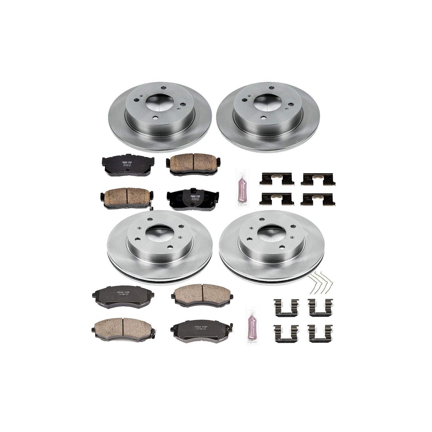 PowerStop Power Stop 91-96 Infiniti G20 Front & Rear Autospecialty Brake Kit KOE658