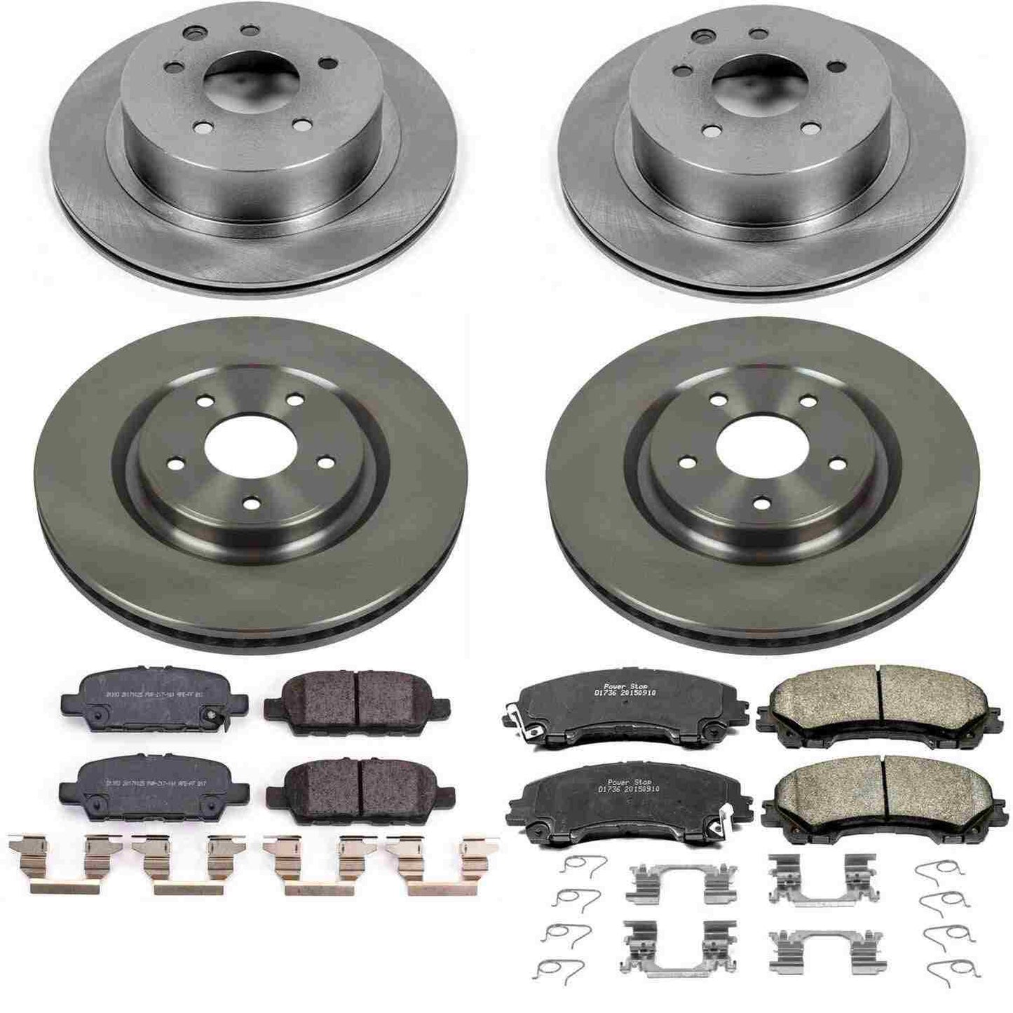 PowerStop Power Stop 14-19 Nissan Rogue Front & Rear Autospecialty Brake Kit KOE7033