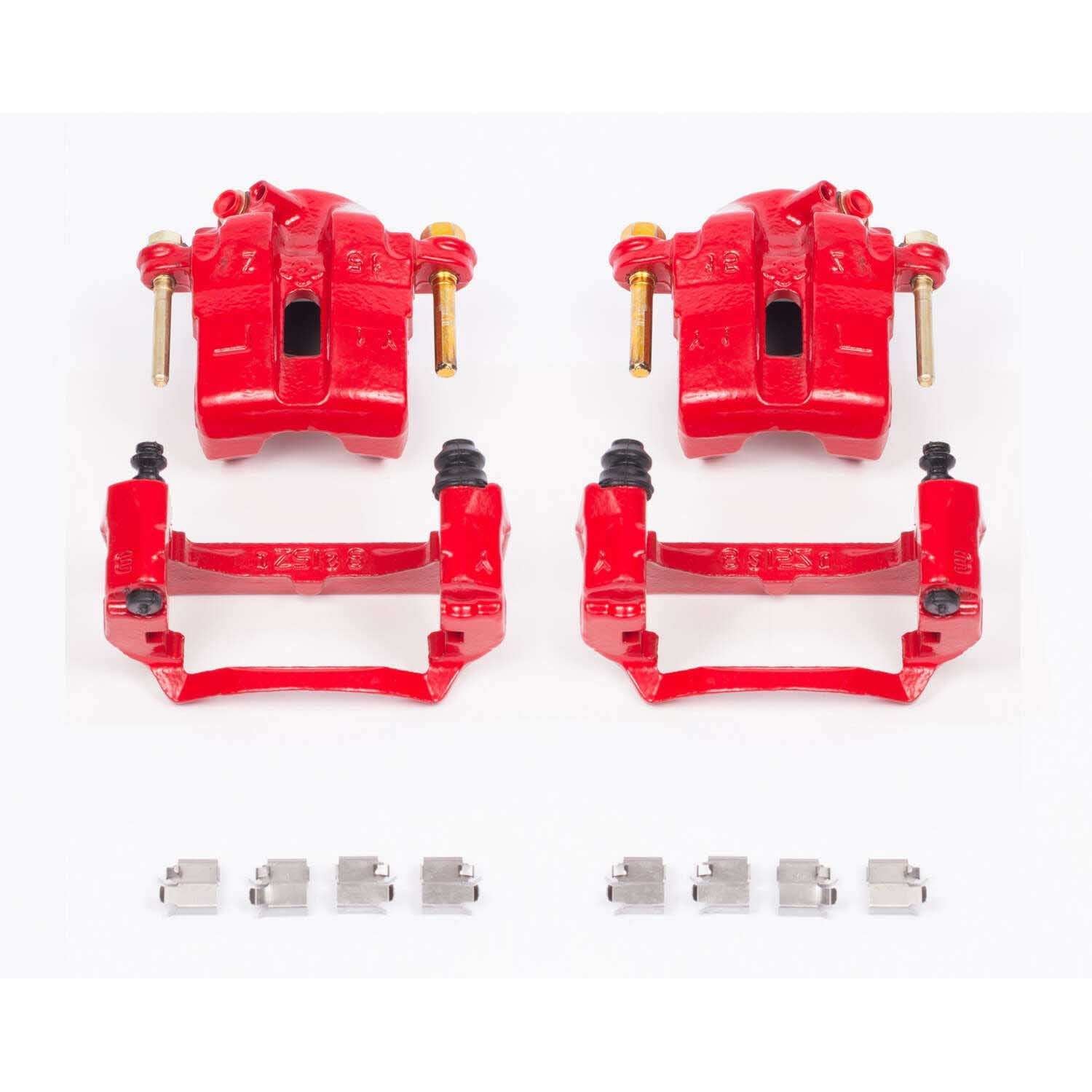 PowerStop Power Stop 94-97 Mazda Miata Front Red Calipers w/Brackets - Pair S1704
