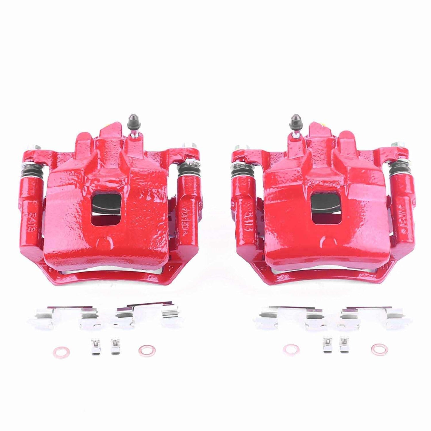 PowerStop Power Stop 98-02 Chevrolet Prizm Front Red Calipers w/Brackets - Pair S2048