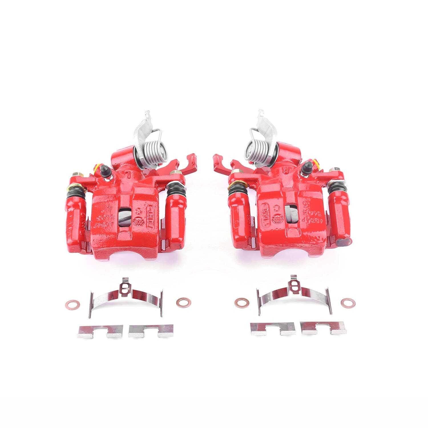 PowerStop Power Stop 98-02 Honda Accord Rear Red Calipers w/Brackets - Pair S2088