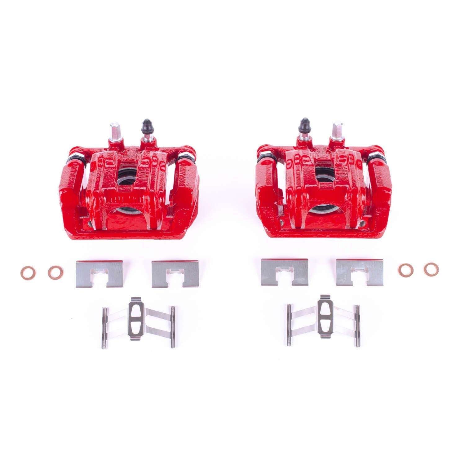 PowerStop Power Stop 05-06 Honda CR-V Rear Red Calipers w/Brackets - Pair S2910