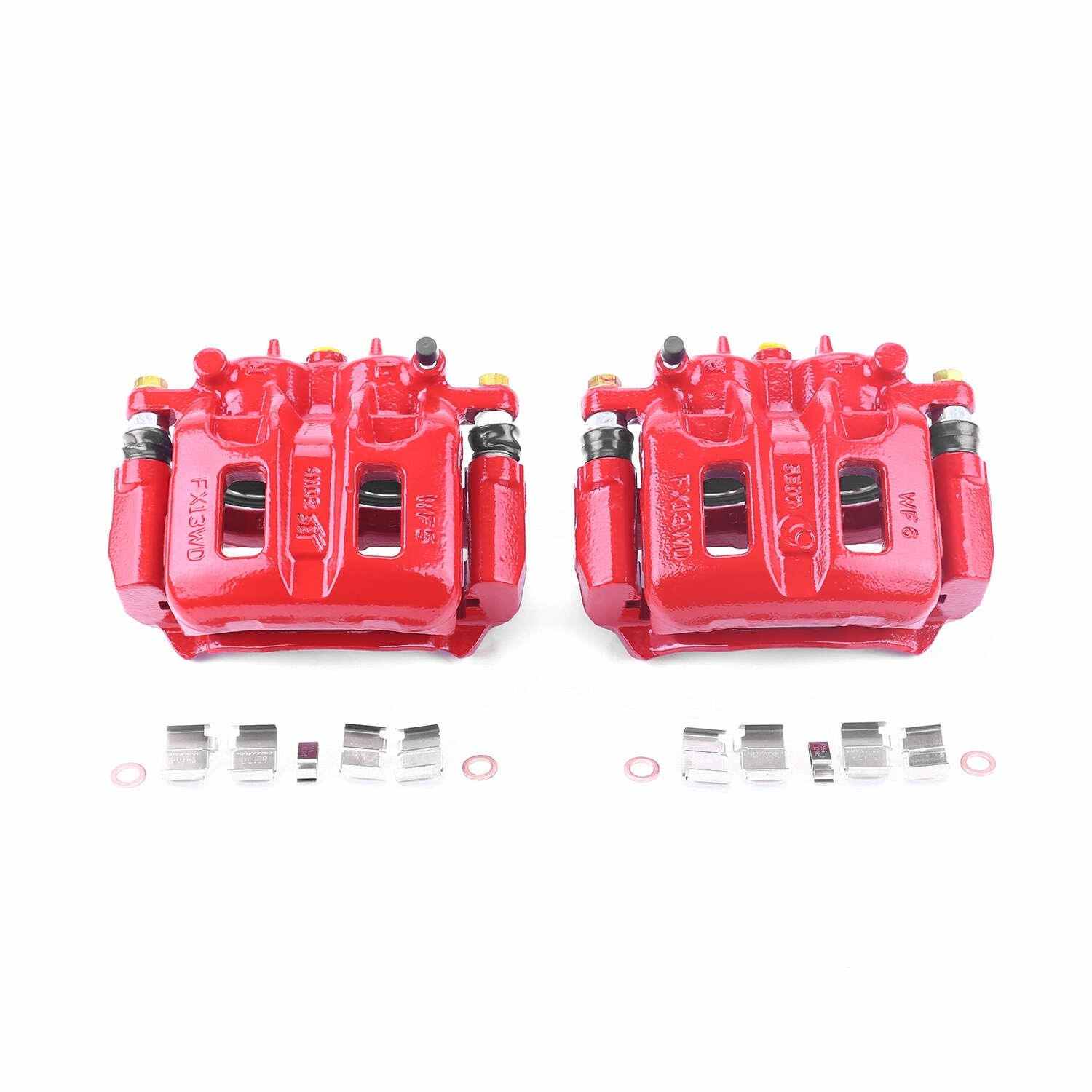 PowerStop Power Stop 04-11 Mitsubishi Endeavor Front Red Calipers w/Brackets - Pair S2920