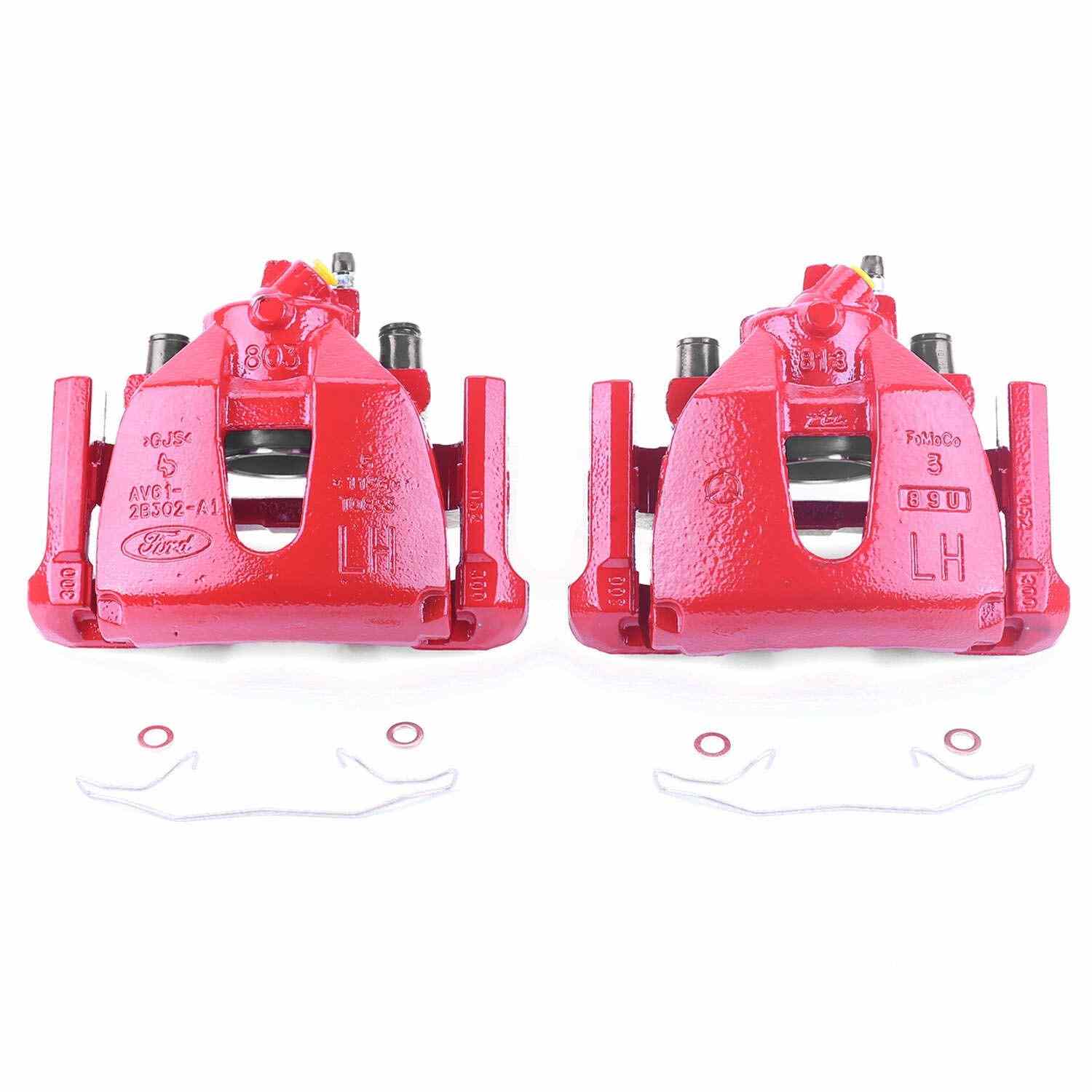 PowerStop Power Stop 08-09 Mazda 3 Front Red Calipers w/Brackets - Pair S2942E