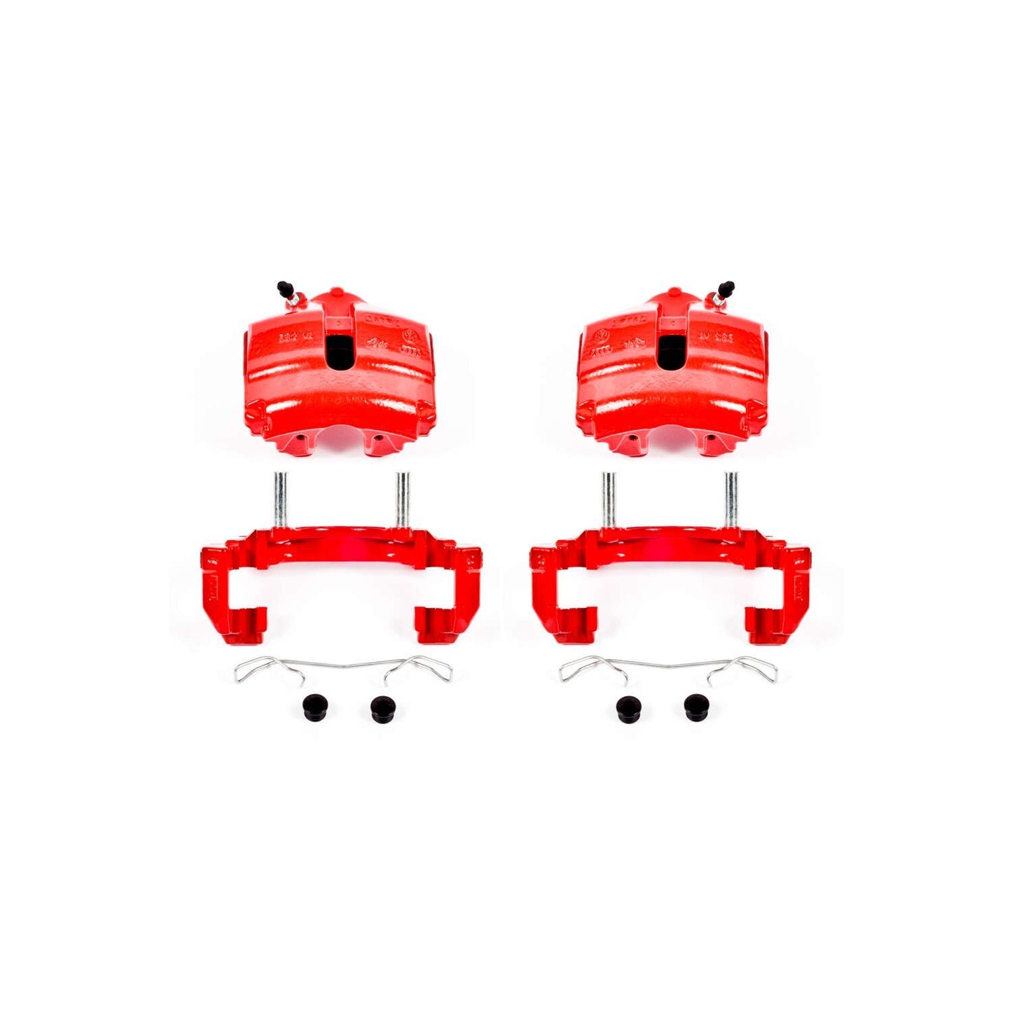 PowerStop Power Stop 08-09 Audi TT Front Red Calipers w/Brackets - Pair S2974A