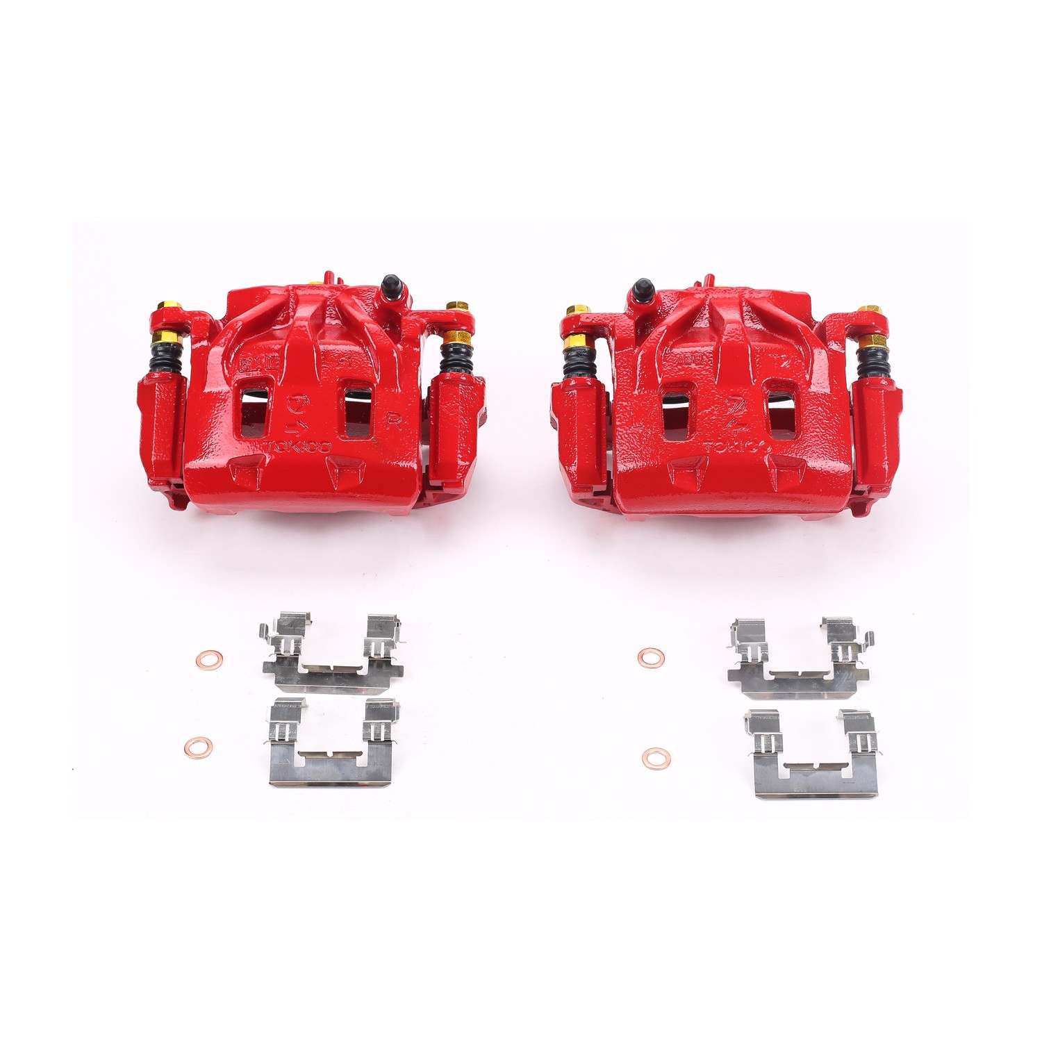 PowerStop Power Stop 06-07 Subaru B9 Tribeca Front Red Calipers w/Brackets - Pair S3348