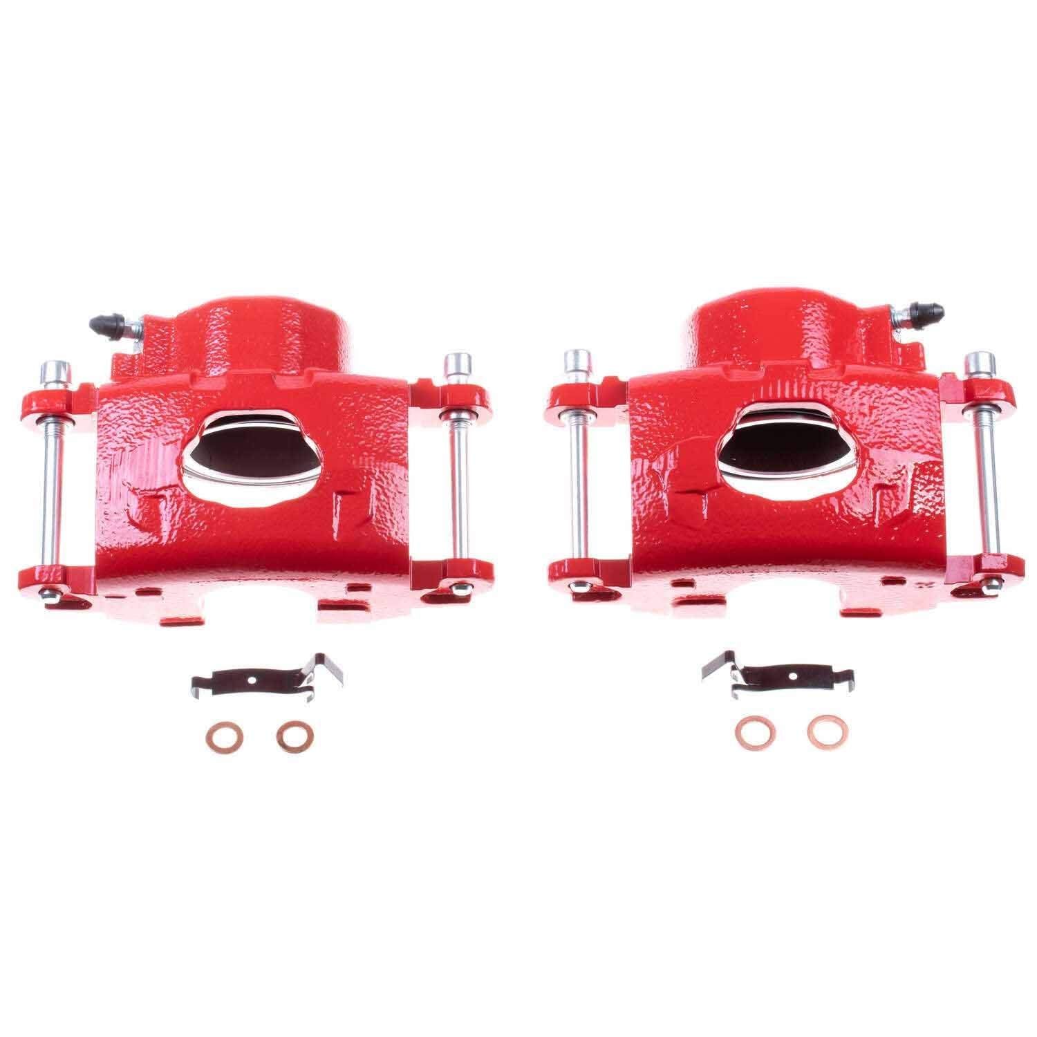 Power Stop 1977 Buick Electra Front Red Calipers - Pair S4006