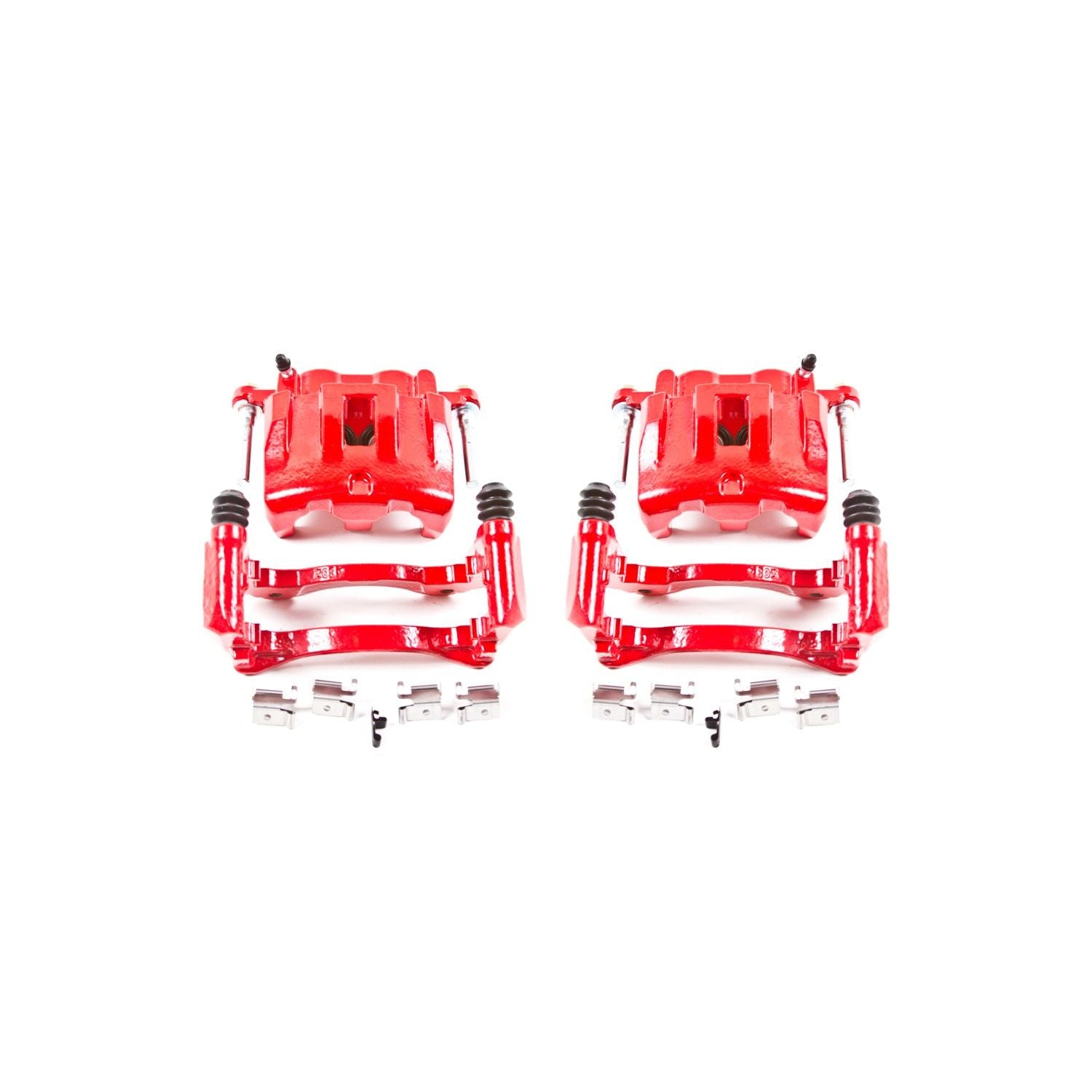 PowerStop Power Stop 99-04 Jeep Grand Cherokee Front Red Calipers w/Brackets - Pair S4826