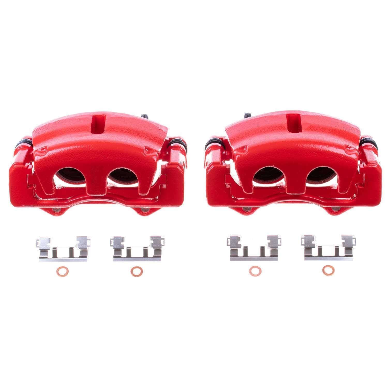 PowerStop Power Stop 09-12 Chevrolet Colorado Front Red Calipers w/Brackets - Pair S5004C