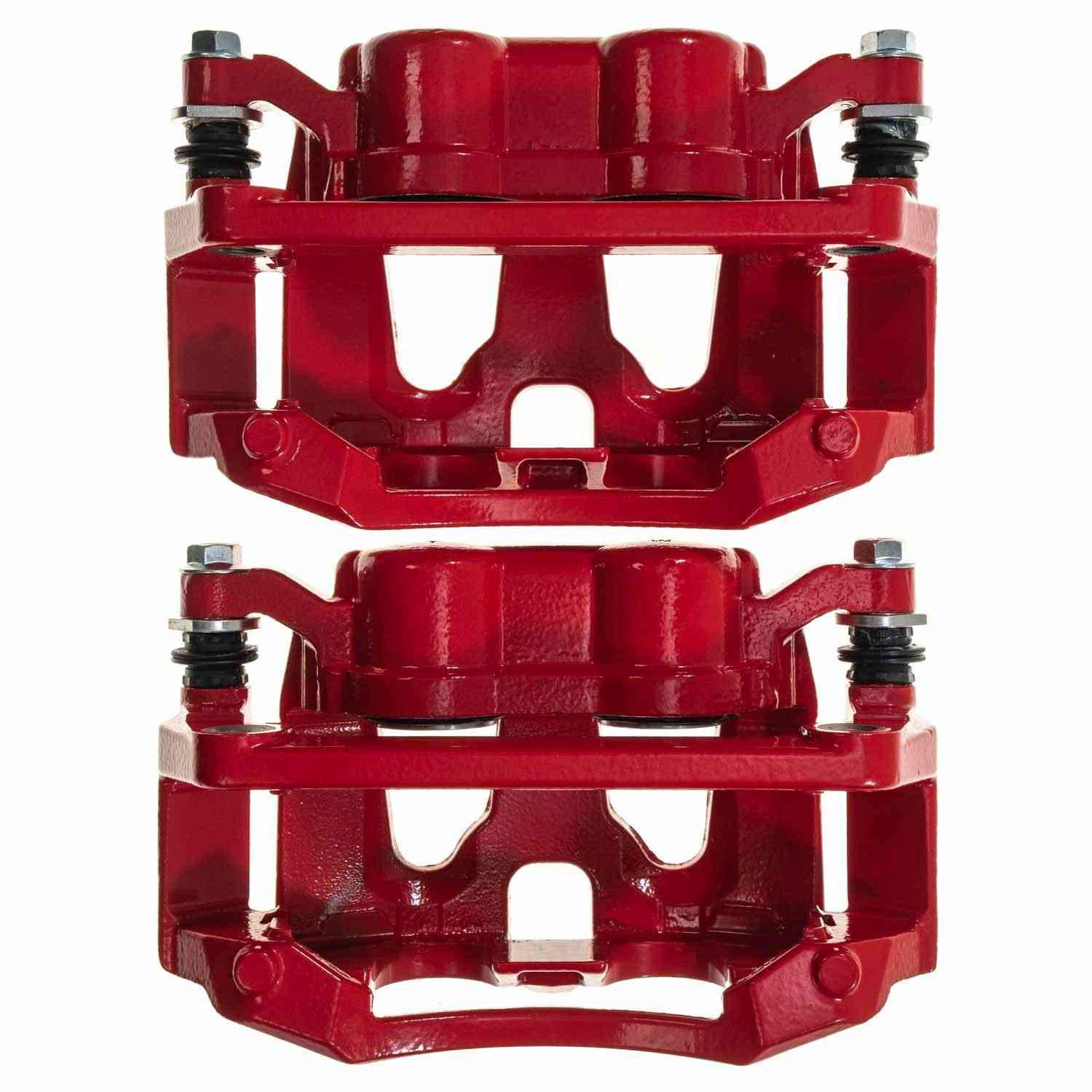 PowerStop Power Stop 13-22 Ford F-250/F-350 Super Duty Rear Red Caliper Pair w/ Brkt S5472
