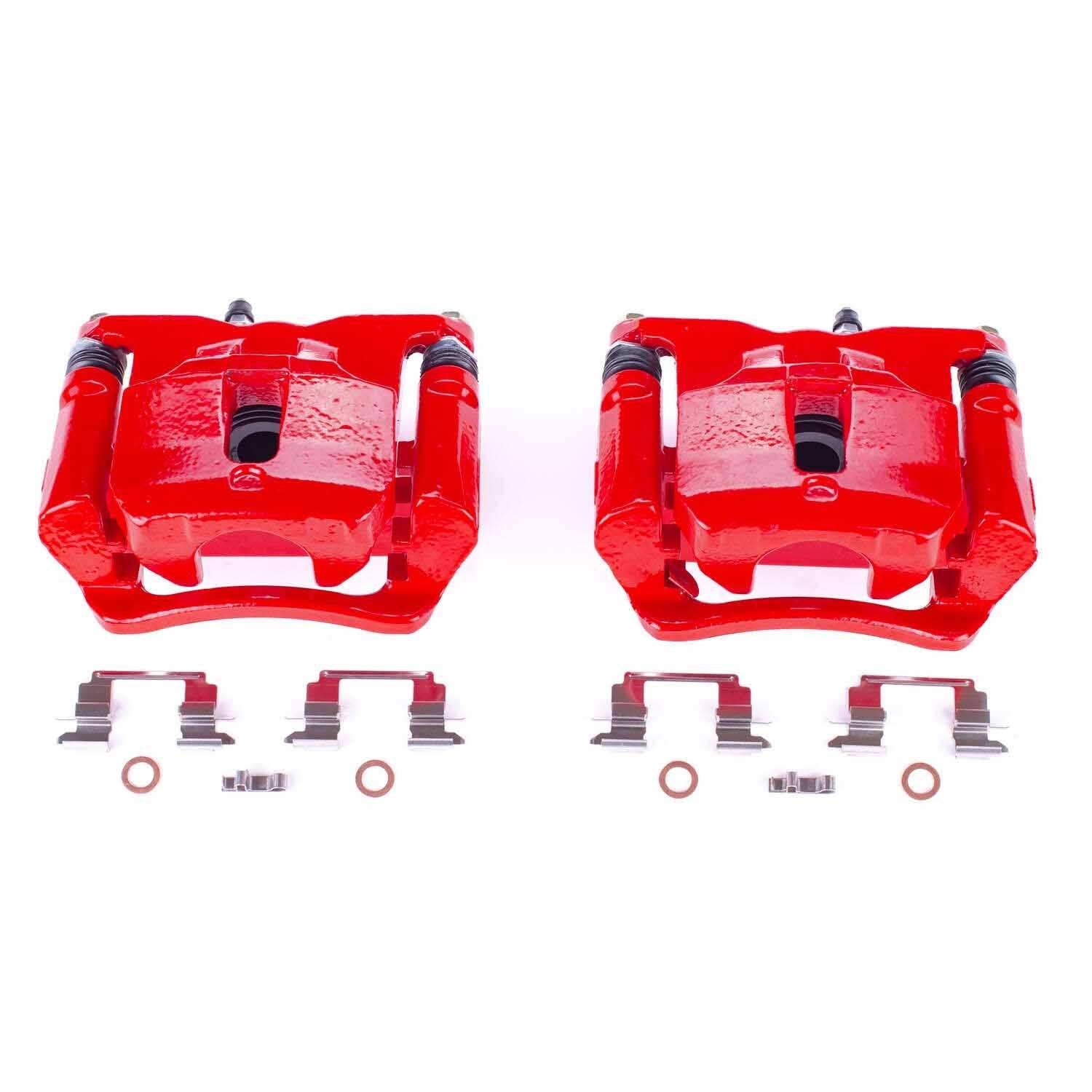 PowerStop Power Stop 15-17 Chevrolet Colorado Rear Red Calipers w/Brackets - Pair S5522