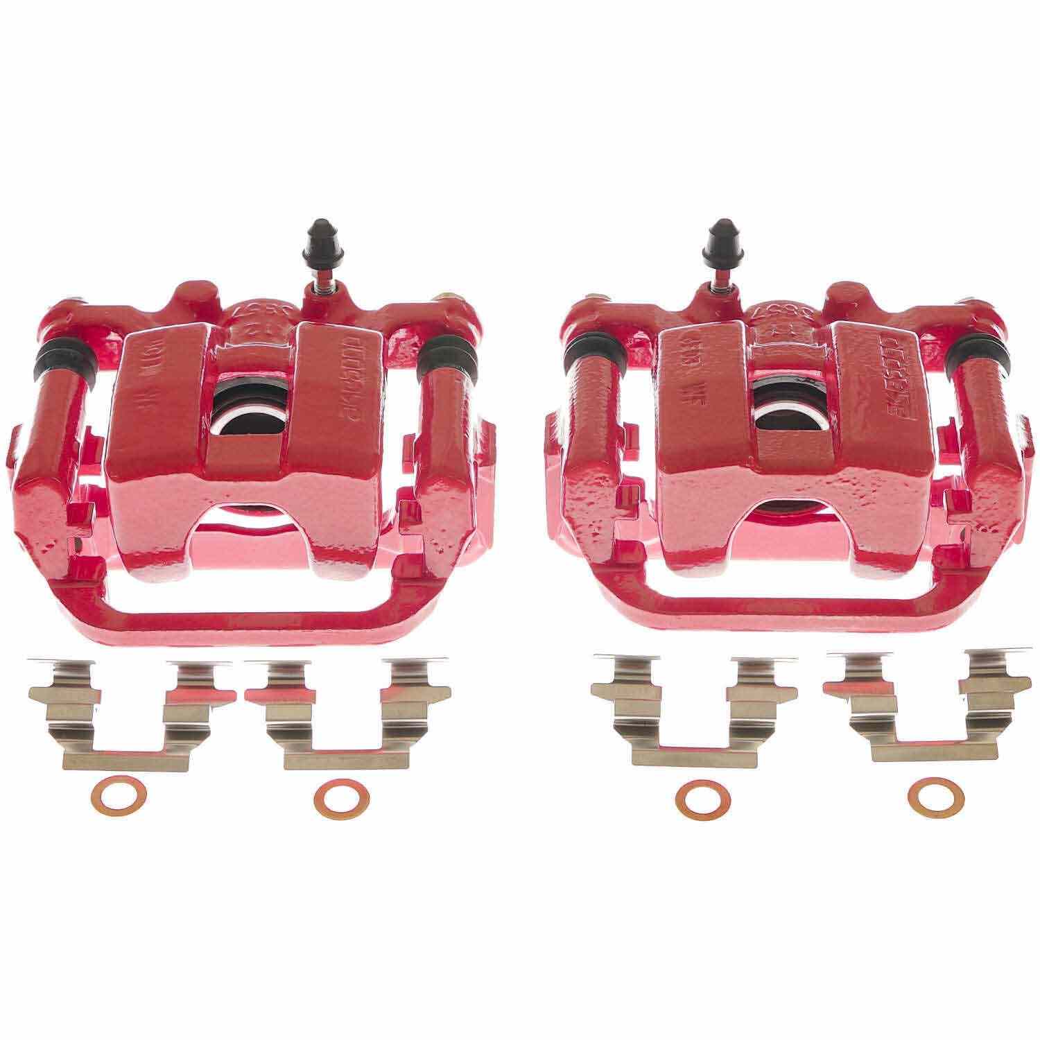 PowerStop Power Stop 17-19 Nissan Leaf Rear Red Calipers - Pair S6696