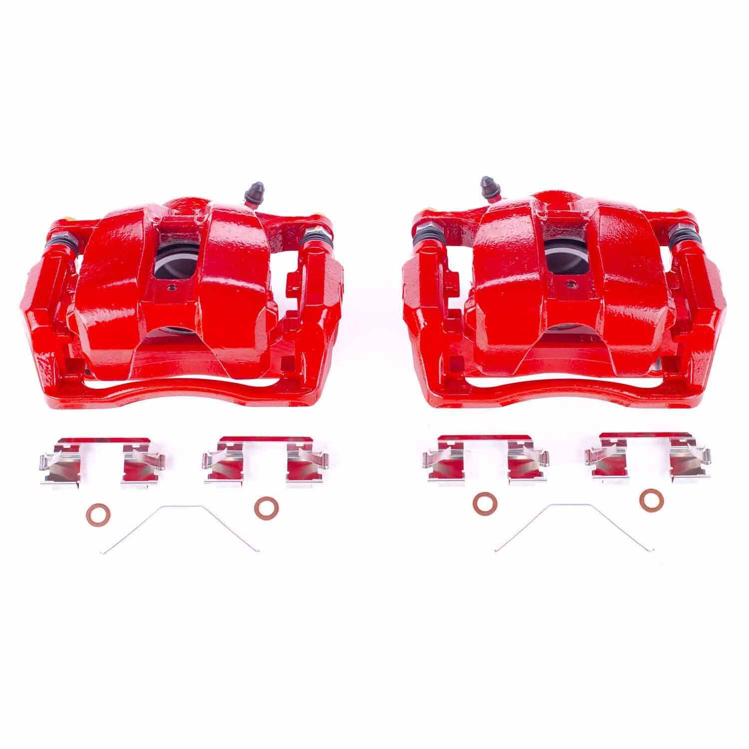 PowerStop Power Stop 13-18 Acura RDX Front Red Calipers w/Brackets - Pair S7104