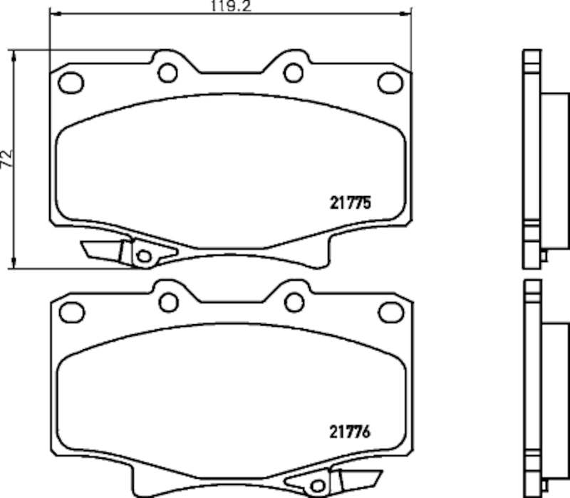 Hella Pagid Disc Brake Pad Set 355033761