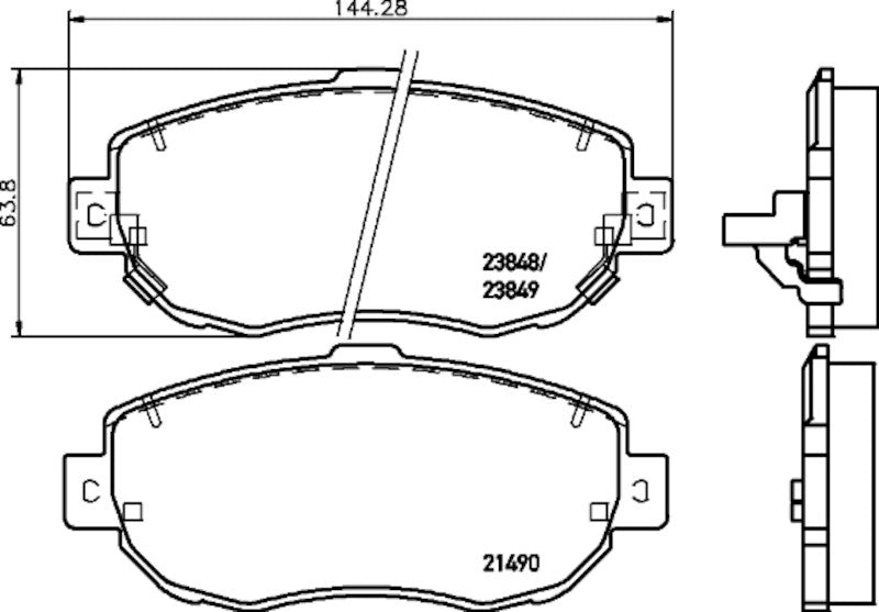 Hella Pagid Disc Brake Pad Set 355033831