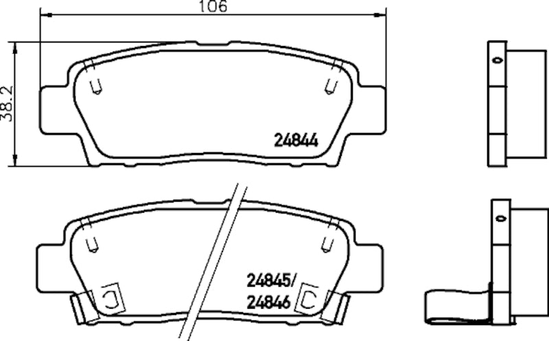 Hella Pagid Disc Brake Pad Set 355033841