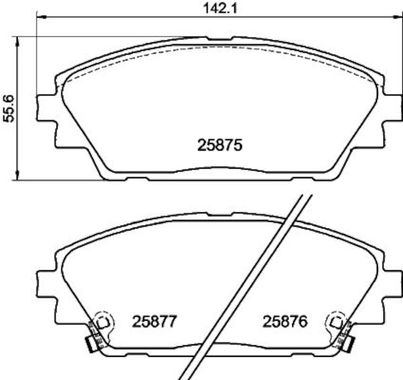 Hella Pagid Disc Brake Pad Set 355034881