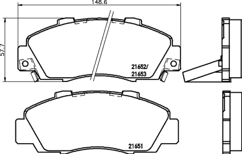Hella Pagid Disc Brake Pad Set 355035031