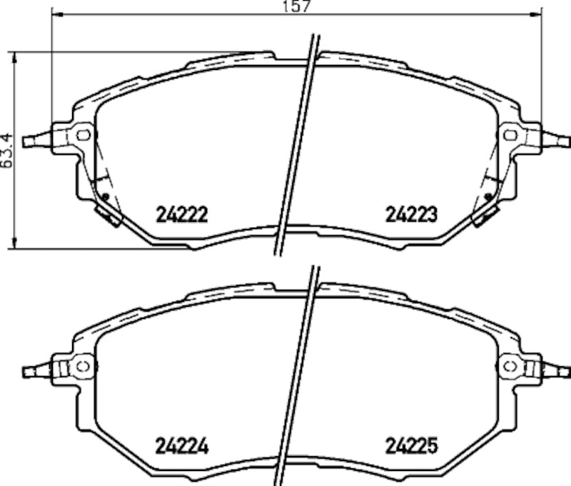 Hella Pagid Disc Brake Pad Set 355035561
