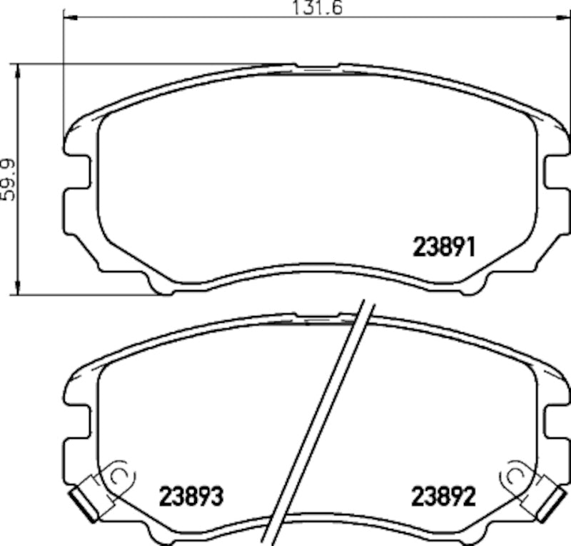 Hella Pagid Disc Brake Pad Set 355035781