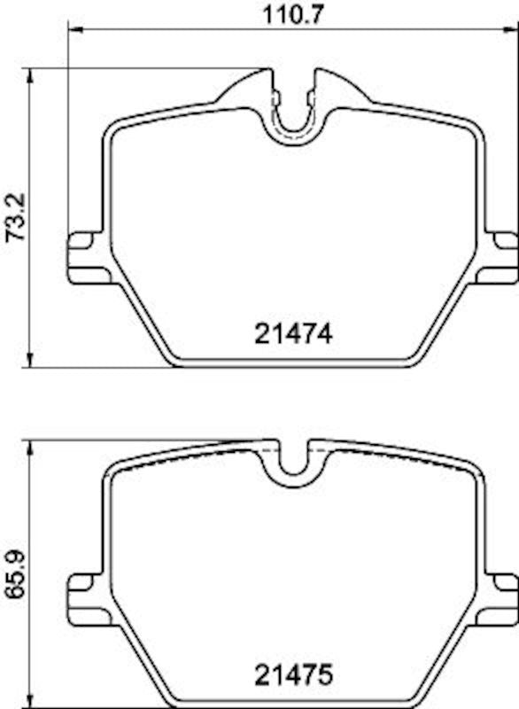 Hella Pagid Disc Brake Pad Set 355040601