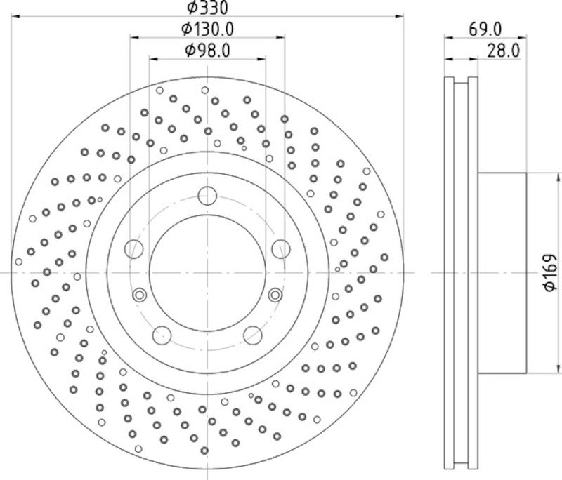 Hella Pagid Disc Brake Rotor 355125031