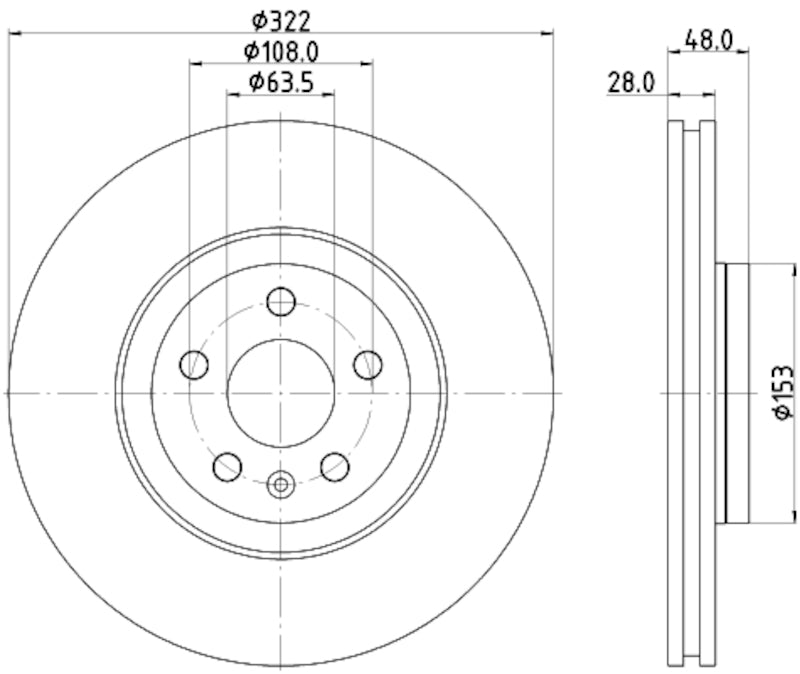 Hella Pagid Disc Brake Rotor 355125471