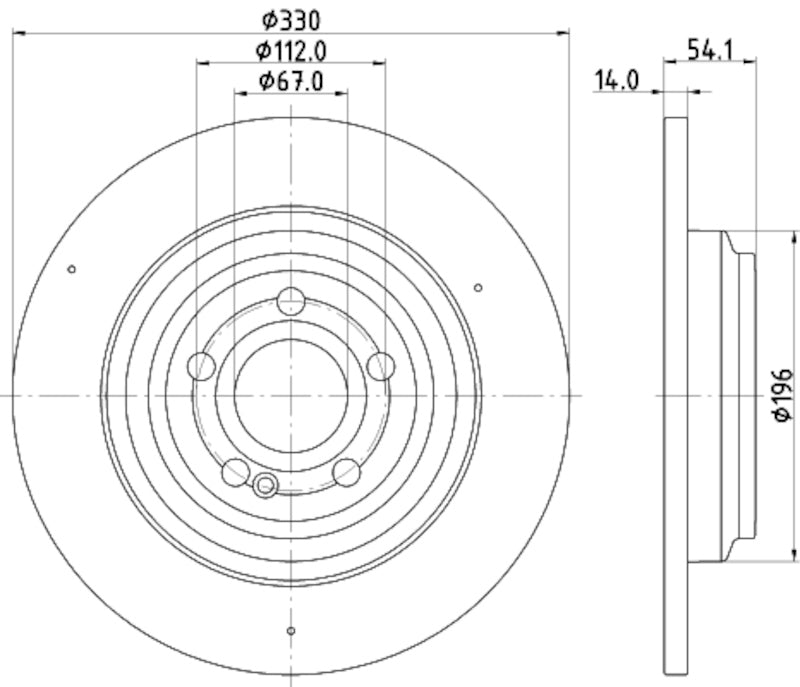 Hella Pagid Disc Brake Rotor 355132311