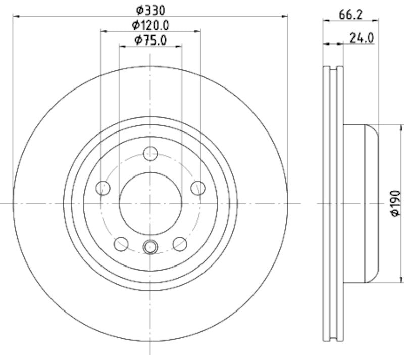 Hella Pagid Disc Brake Rotor 355133711