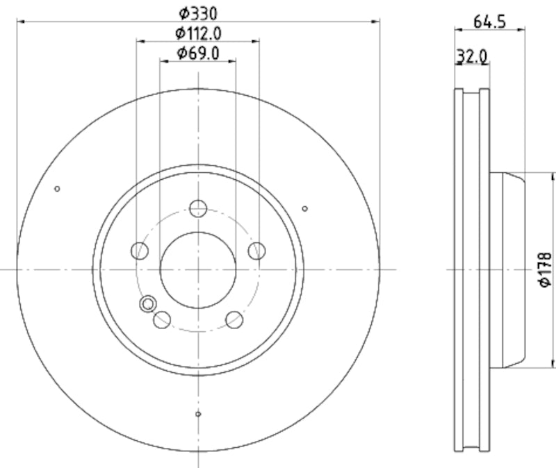 Hella Pagid Disc Brake Rotor 355134472