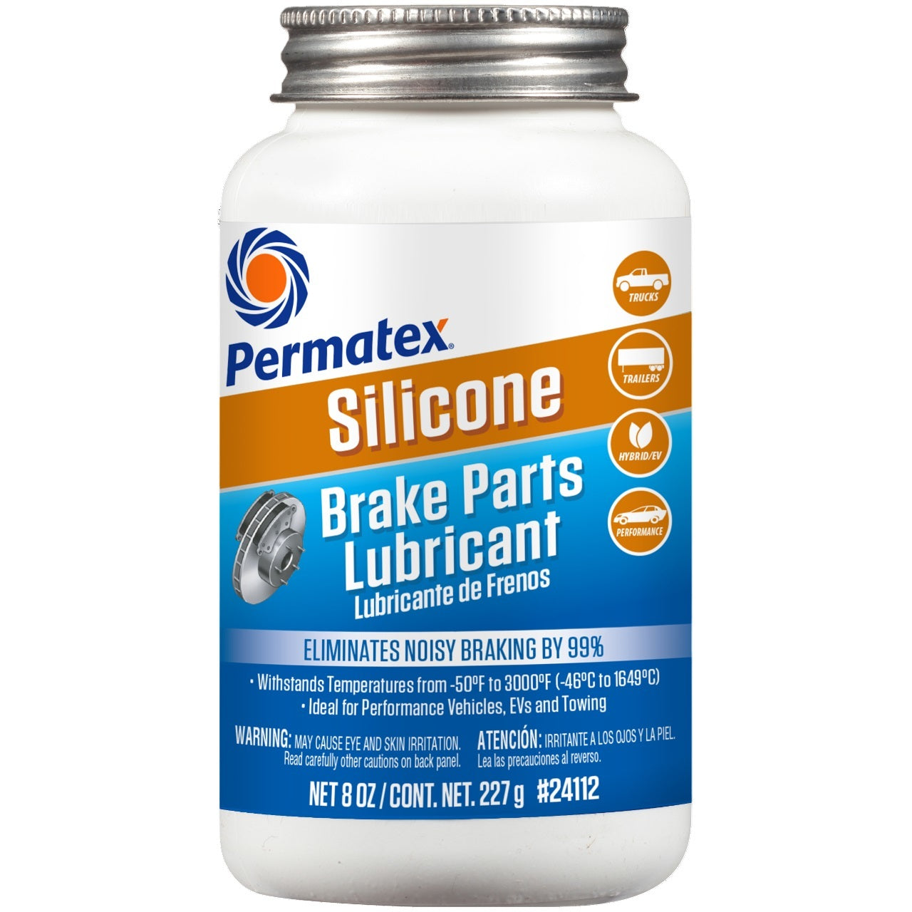 Permatex Silicone Brake Lube 8 Ounce Lubricants and Penetrants Assembly Lubricant main image