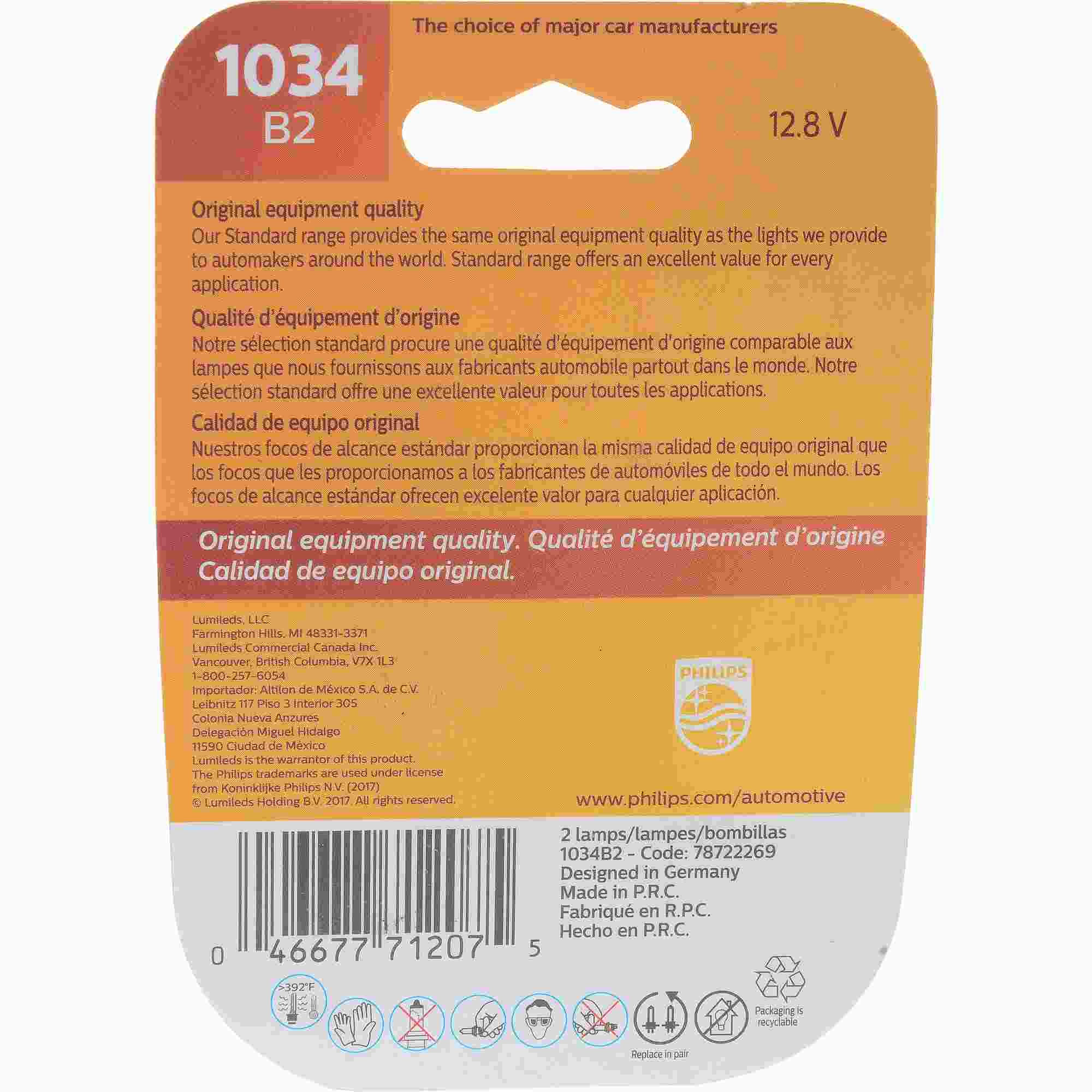 Philips Tail Light Bulb 1034B2