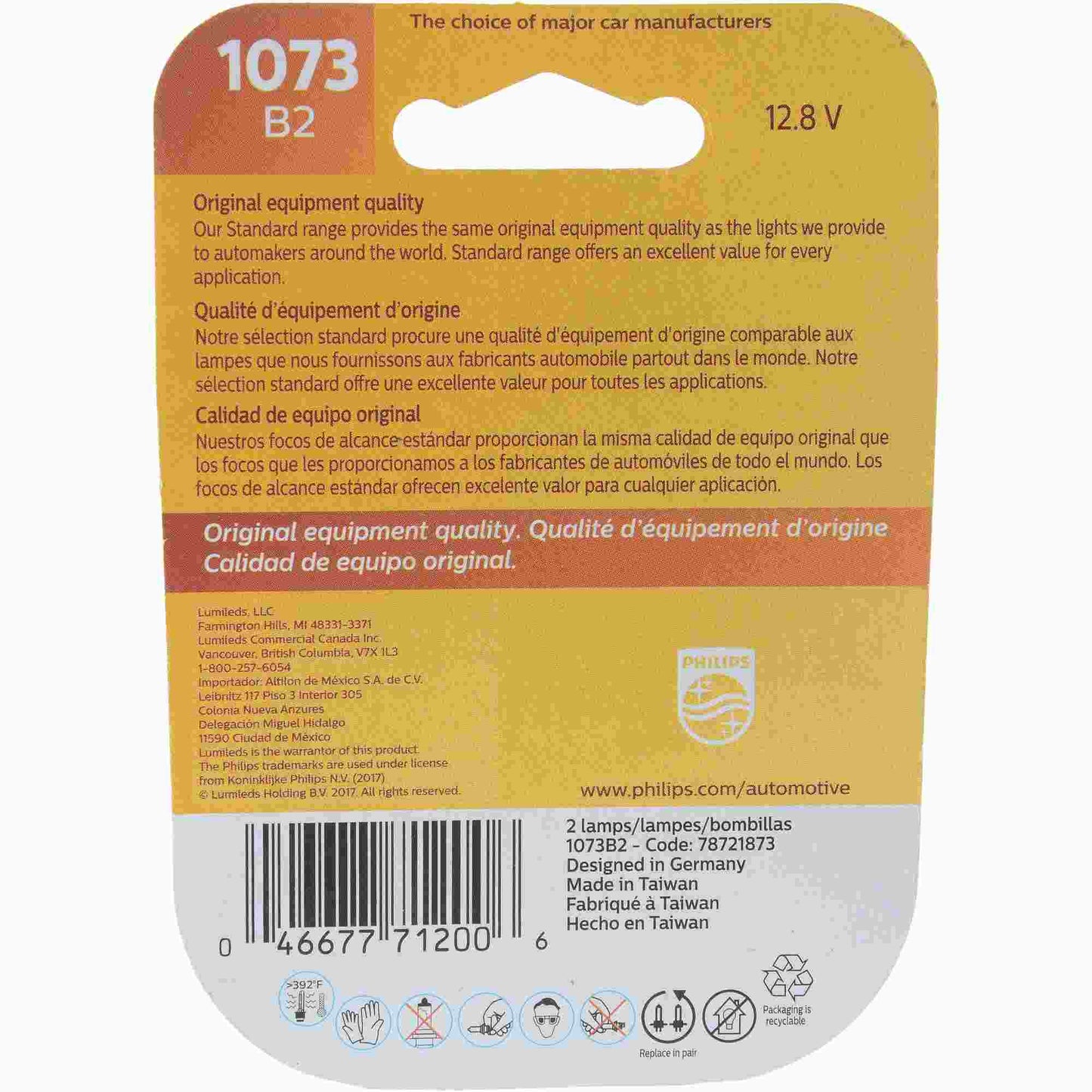 Philips Tail Light Bulb 1073B2