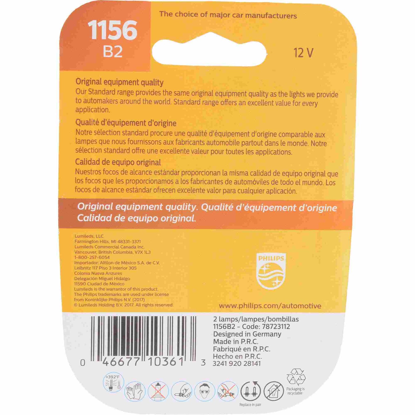 Philips Tail Light Bulb 1156B2
