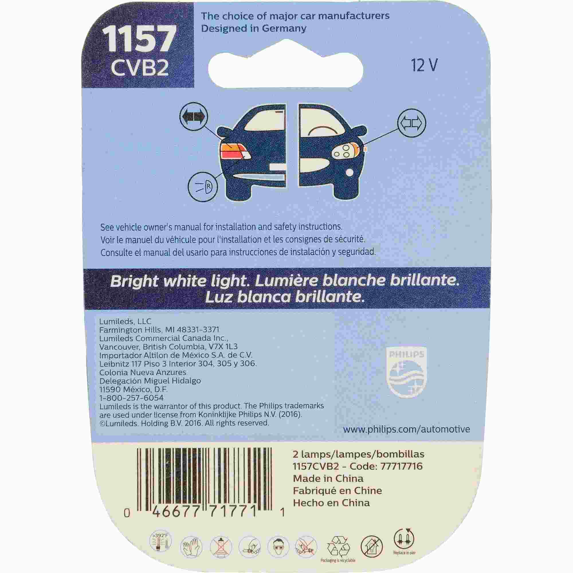 Philips Tail Light Bulb 1157CVB2