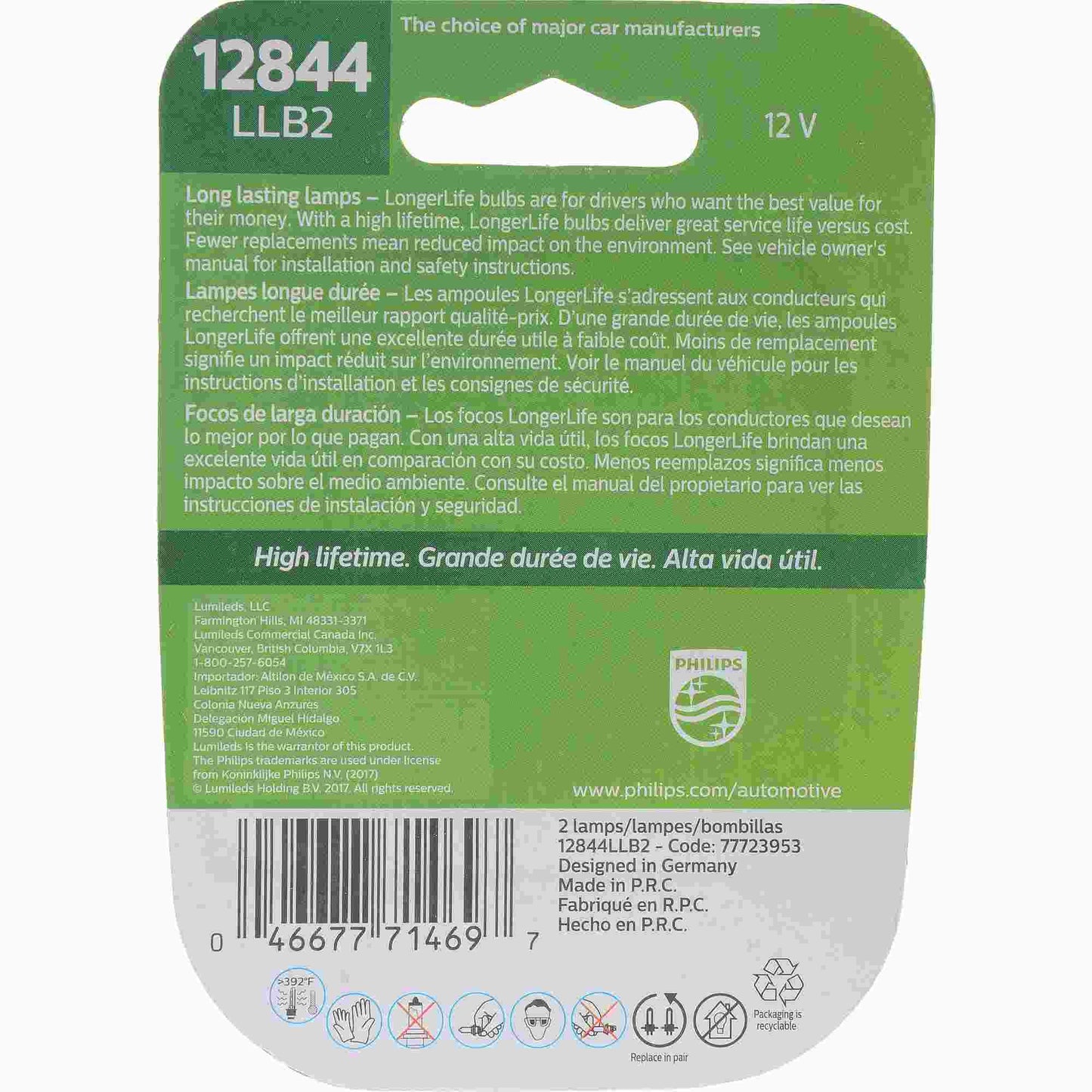 Philips Multi-Purpose Light Bulb 12844LLB2