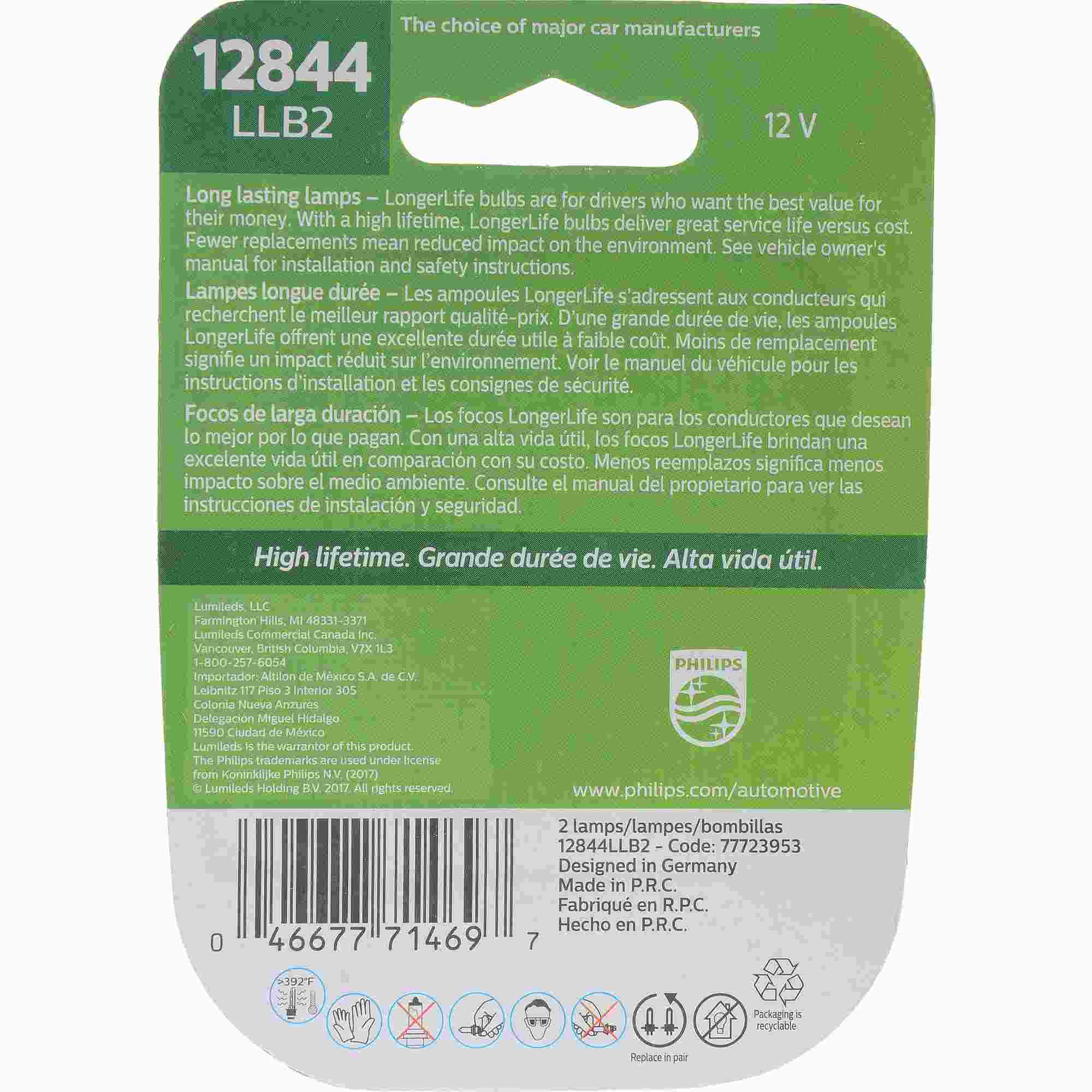 Philips Multi-Purpose Light Bulb 12844LLB2