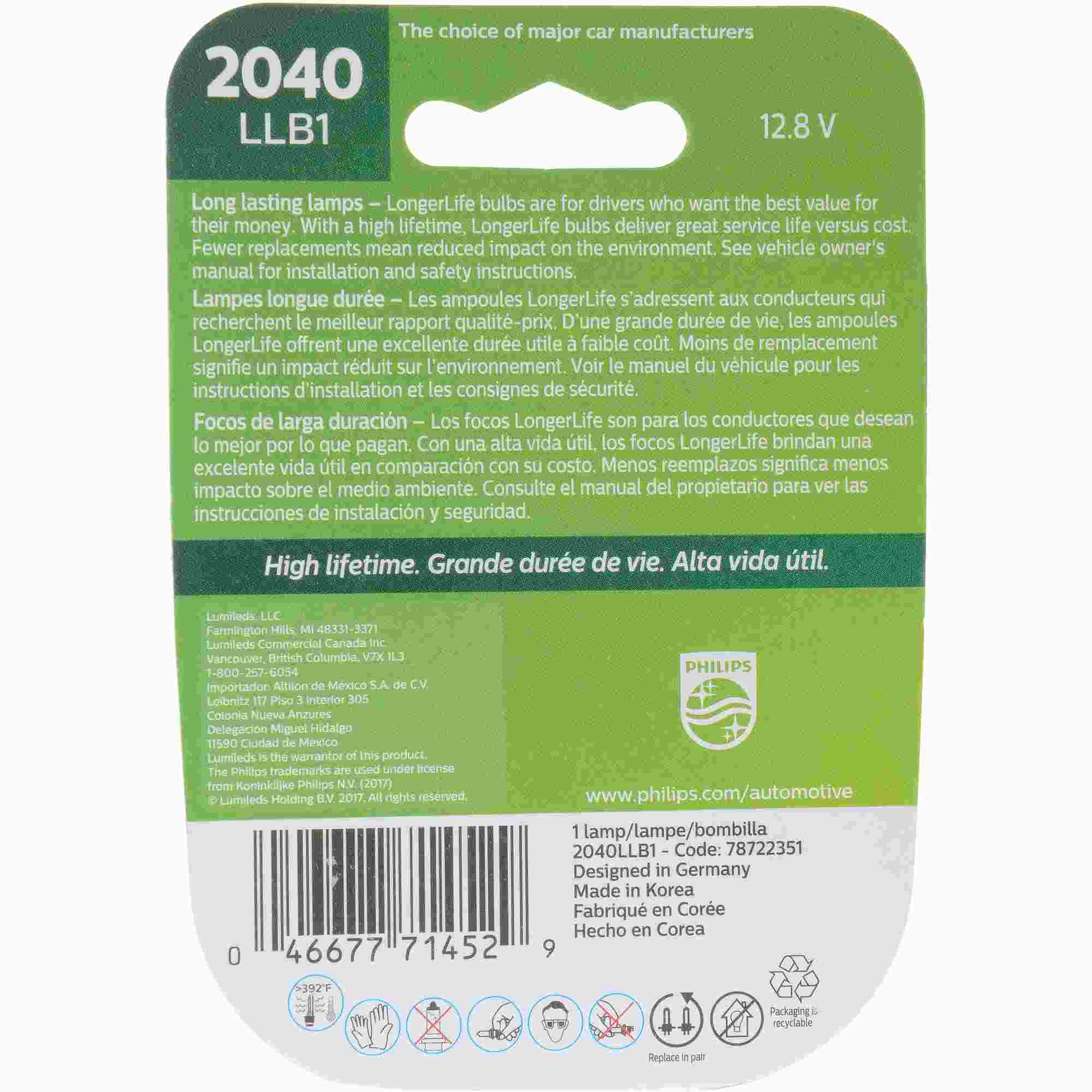 Philips Multi-Purpose Light Bulb 2040LLB1