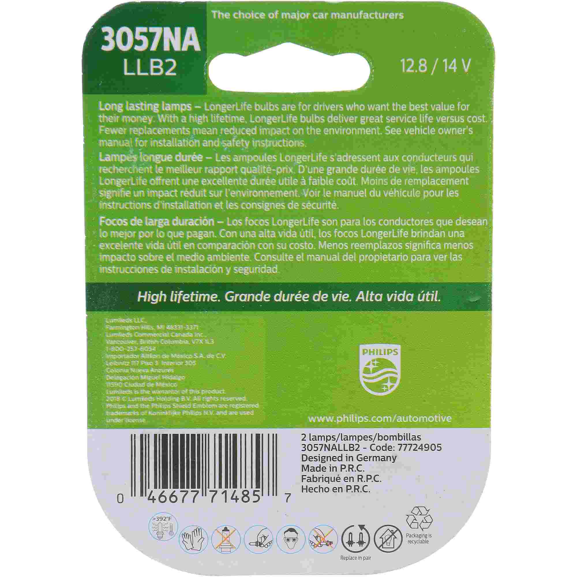 Philips Turn Signal Light Bulb 3057NALLB2