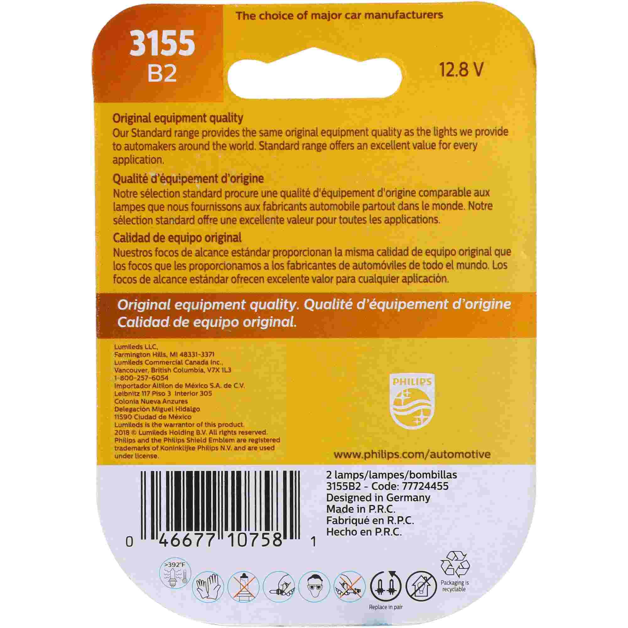 Philips Tail Light Bulb 3155B2