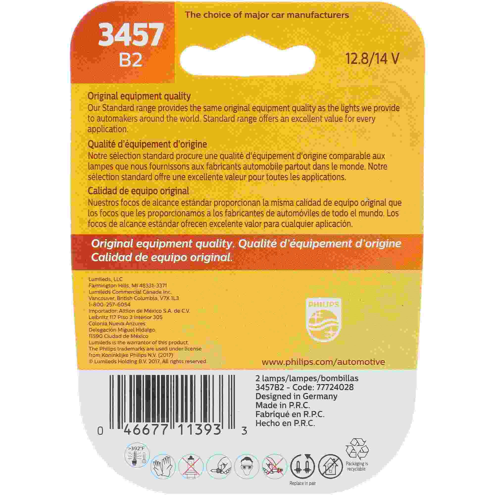 Philips Tail Light Bulb 3457B2