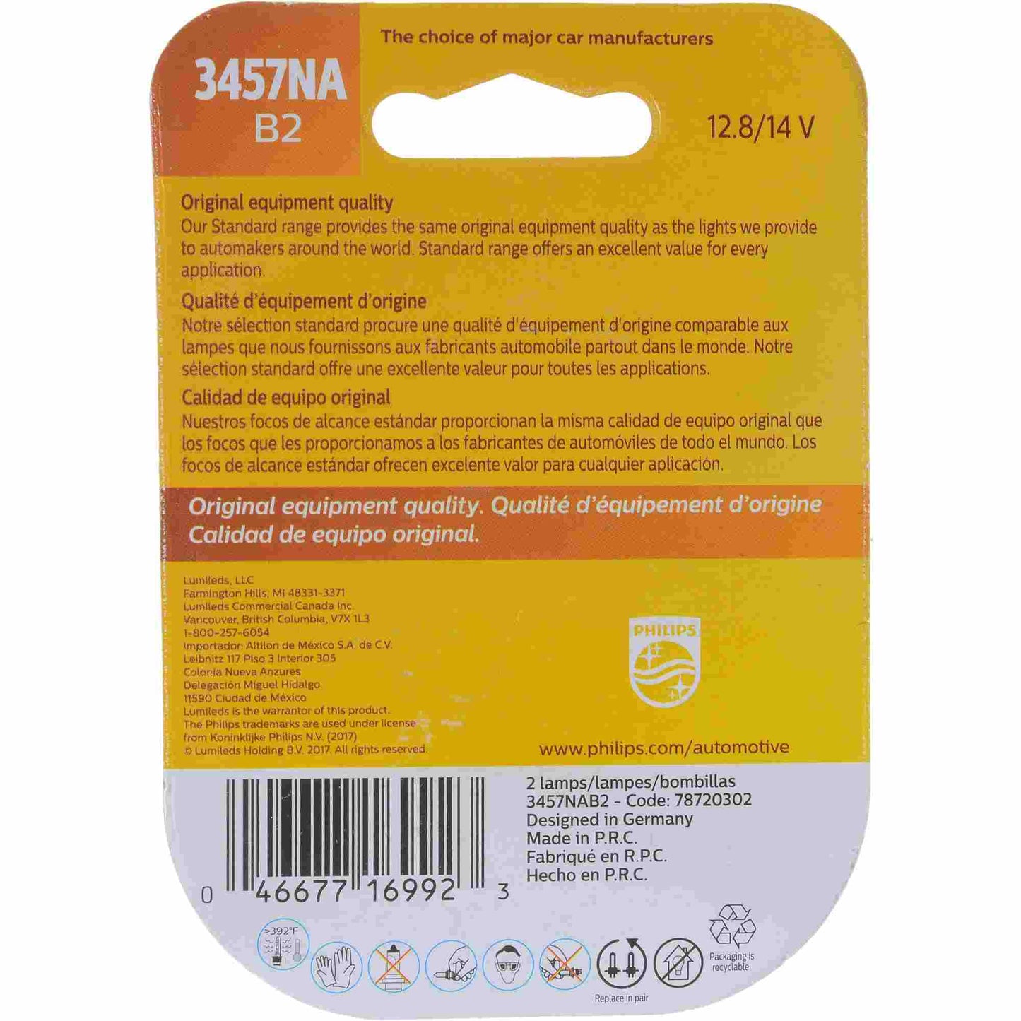 Philips Turn Signal Light Bulb 3457NAB2