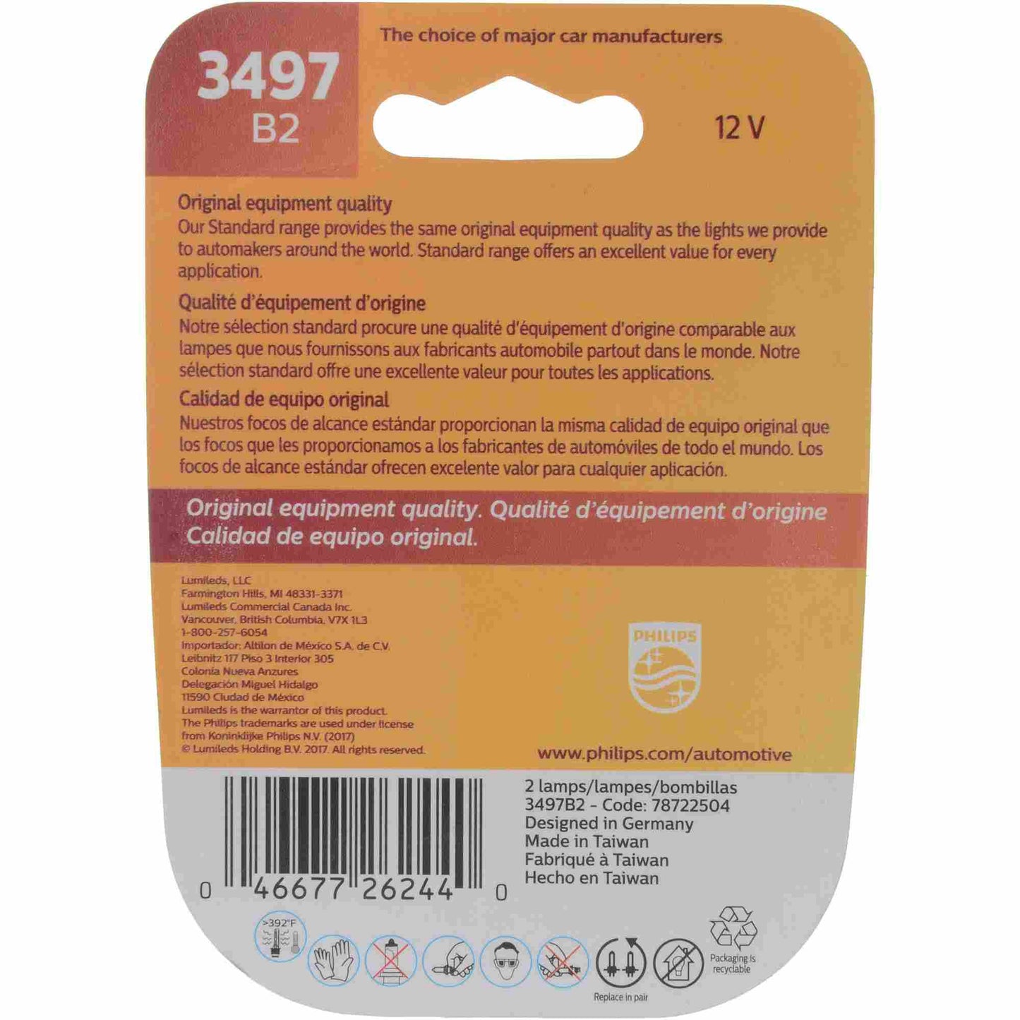 Philips Tail Light Bulb 3497B2