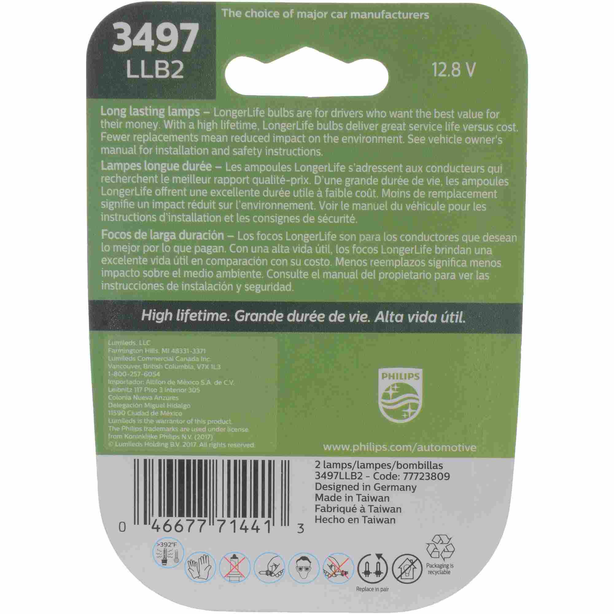 Philips Tail Light Bulb 3497LLB2