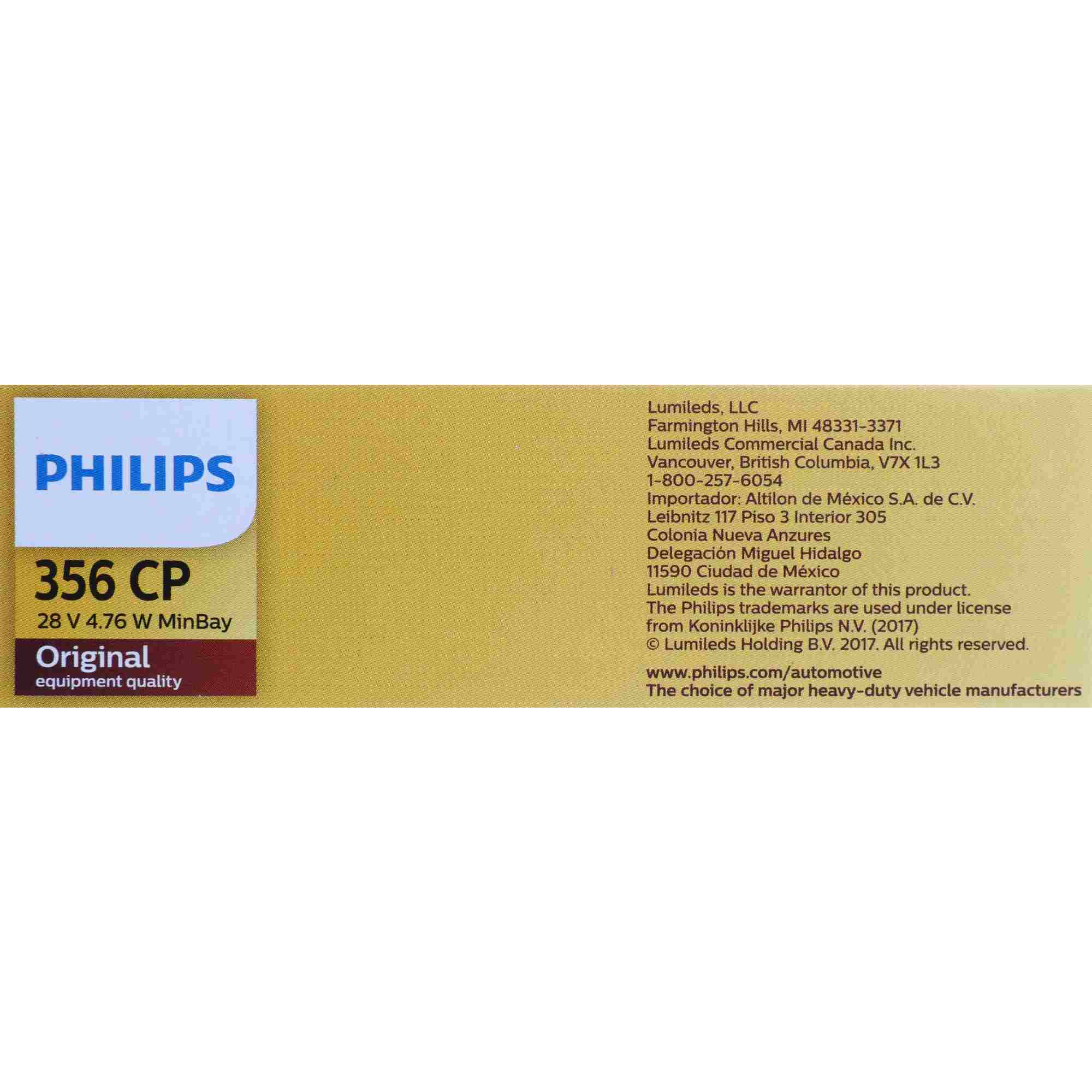 Philips Instrument Panel Light Bulb 356CP