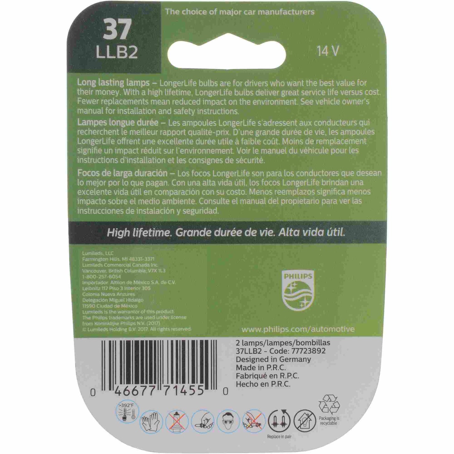 Philips Multi-Purpose Light Bulb 37LLB2