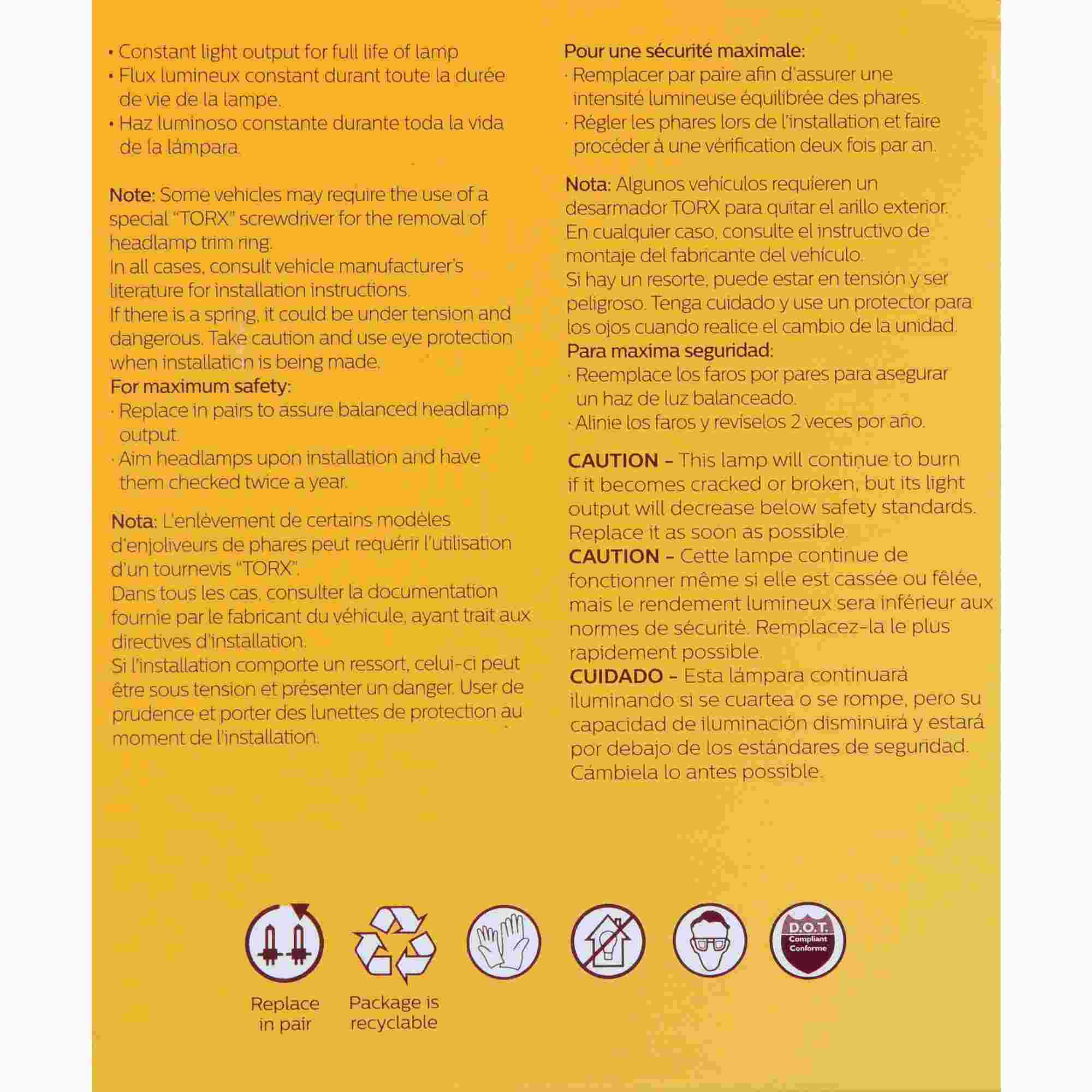 Philips Headlight Bulb 4412C1