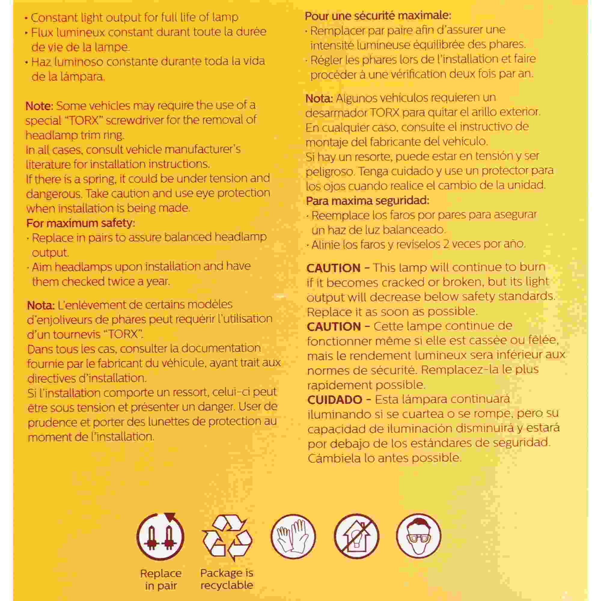 Philips Headlight Bulb 4466C1